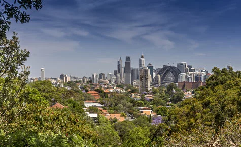 view from Neutral Bay to the Sydney CBD skyline