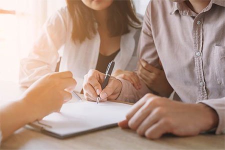 sign property purchase contract