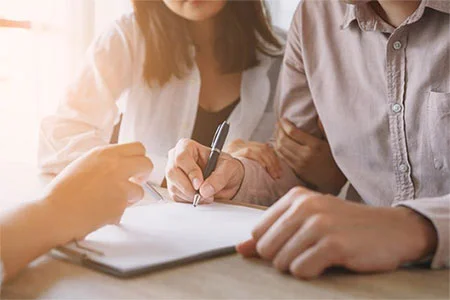 sign property purchase contract